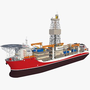 Deepwater Drill Ship 3D model