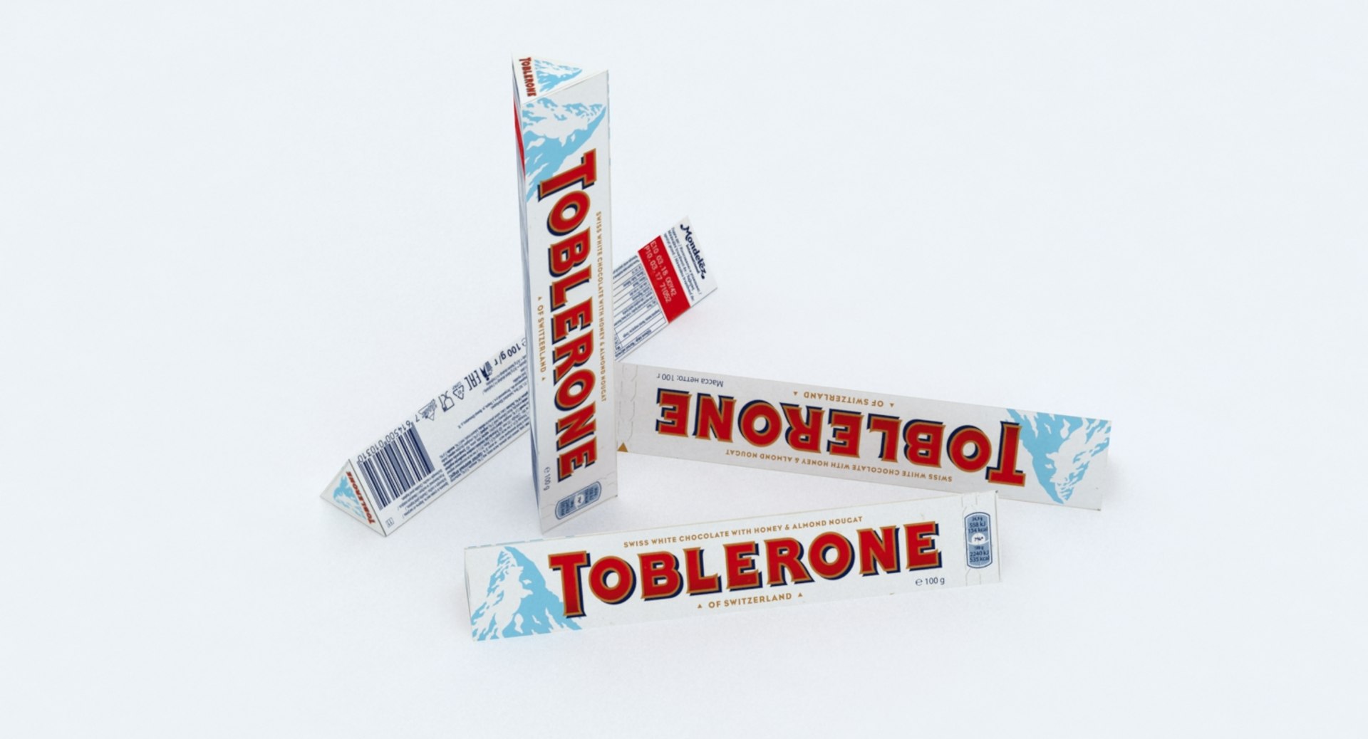 Toblerone White Chocolate Bar 3D Model - TurboSquid 1197493