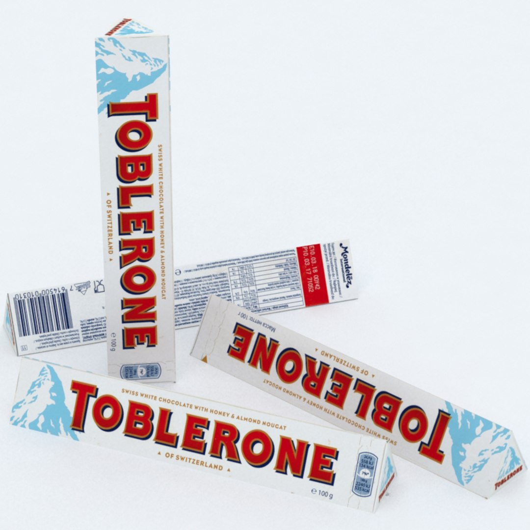 Toblerone White Chocolate Bar 3D Model - TurboSquid 1197493