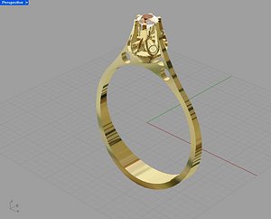 Solitaire ring mat.3dm