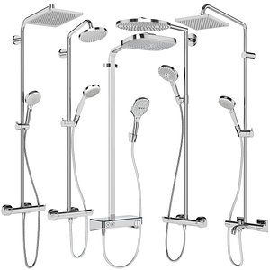 Shower systems Hansgrohe set 155 3D model