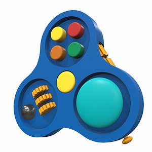 Plastic baby toy fidget spinner 3D model