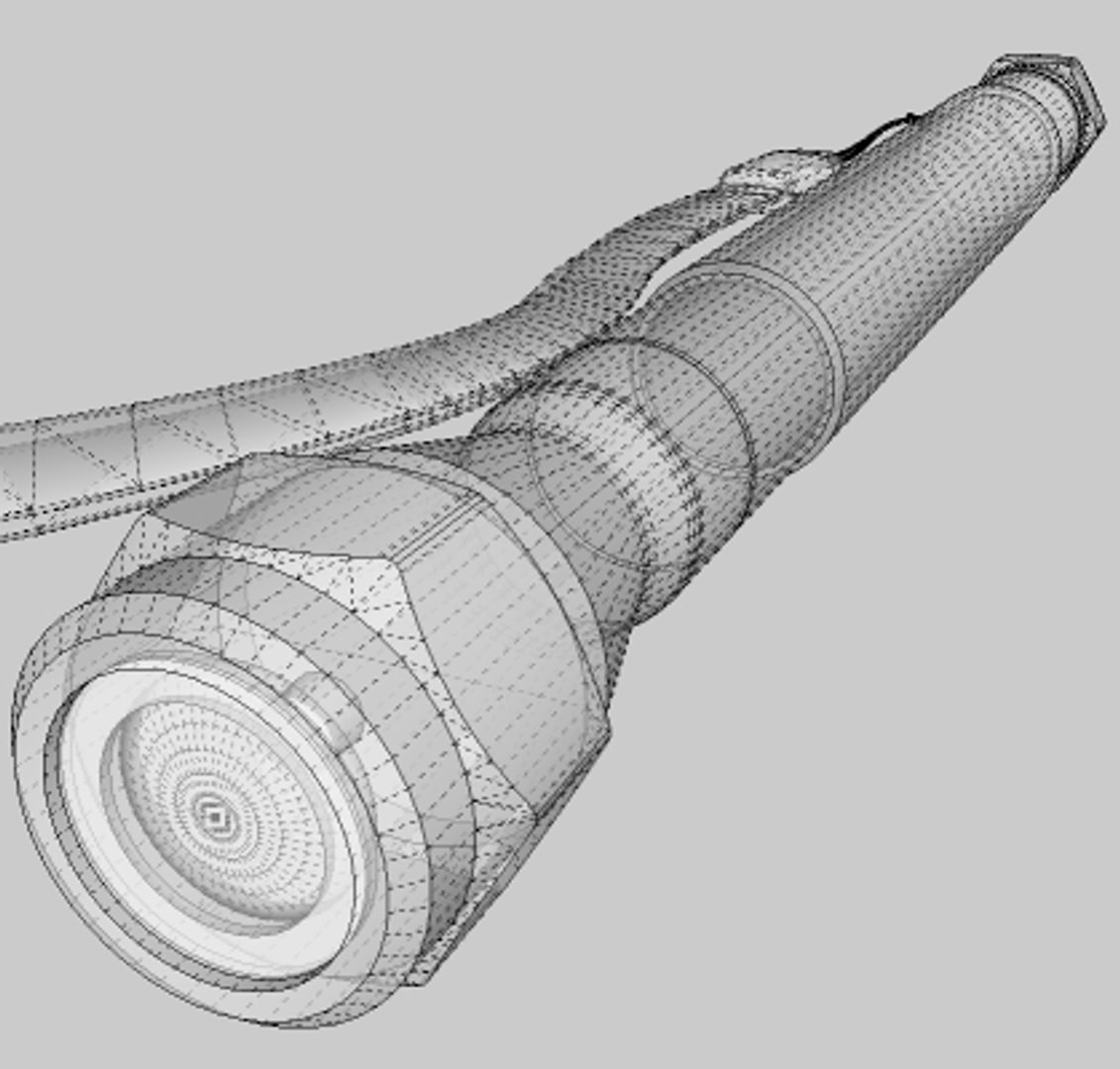 Torch Flashlight Light 3d Model