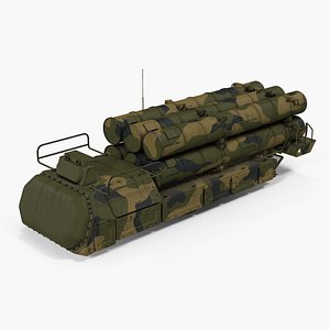 Rockets with Radar Camo Air Defence System 3D Model