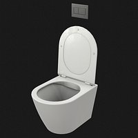 Wall Hung Toilet Game Ready PBR