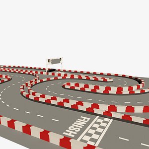 Karting track 3D model