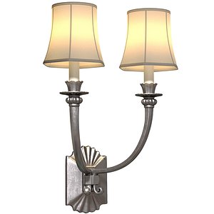 3D model Sconce Double Wall Lamp in European Classic Style 3D model