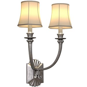 Sconce Double Wall Lamp in European Classic Style 3D model