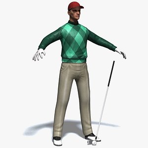 realistic golfer golf club max