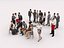 20x LOW POLY BUSINESS MAN CASUAL CAFETERIA SITTING WOMAN MAN PEOPLE CROWD