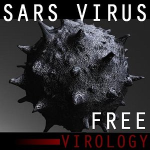 free sars virus 3d model