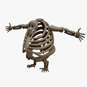 Chubby Fat Skeleton Rigged 3D model