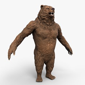 3D Bear Creature Game Ready model