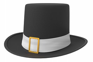 3D model Top Hat Black