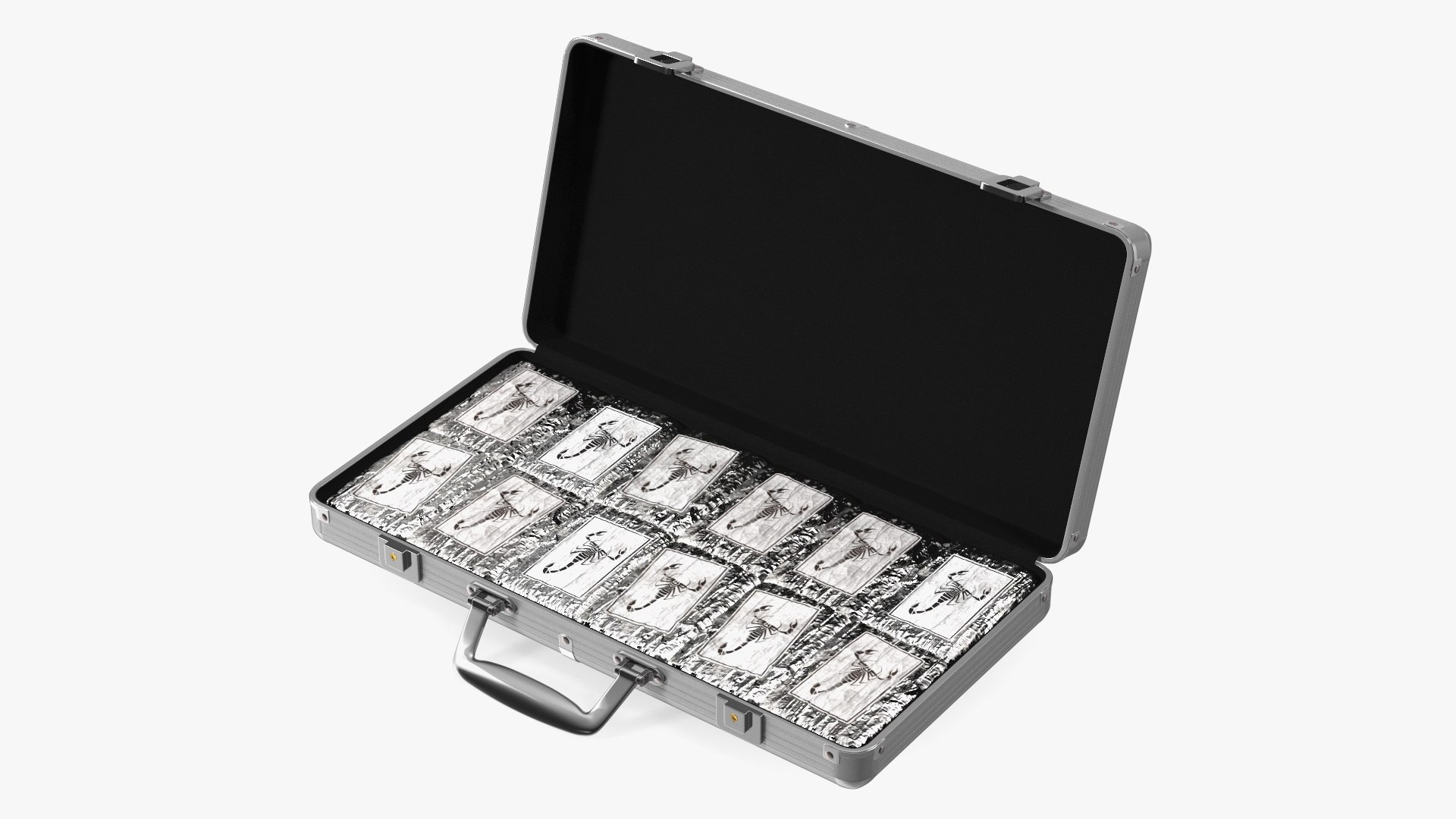 Cocaine Bricks in Briefcase 3D model preview