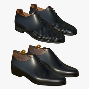 3D model Leather Shoes Realistic V4