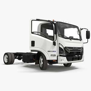 Isuzu NRR EV Truck 132 Inch 2025 Bodiless Rigged for Maya