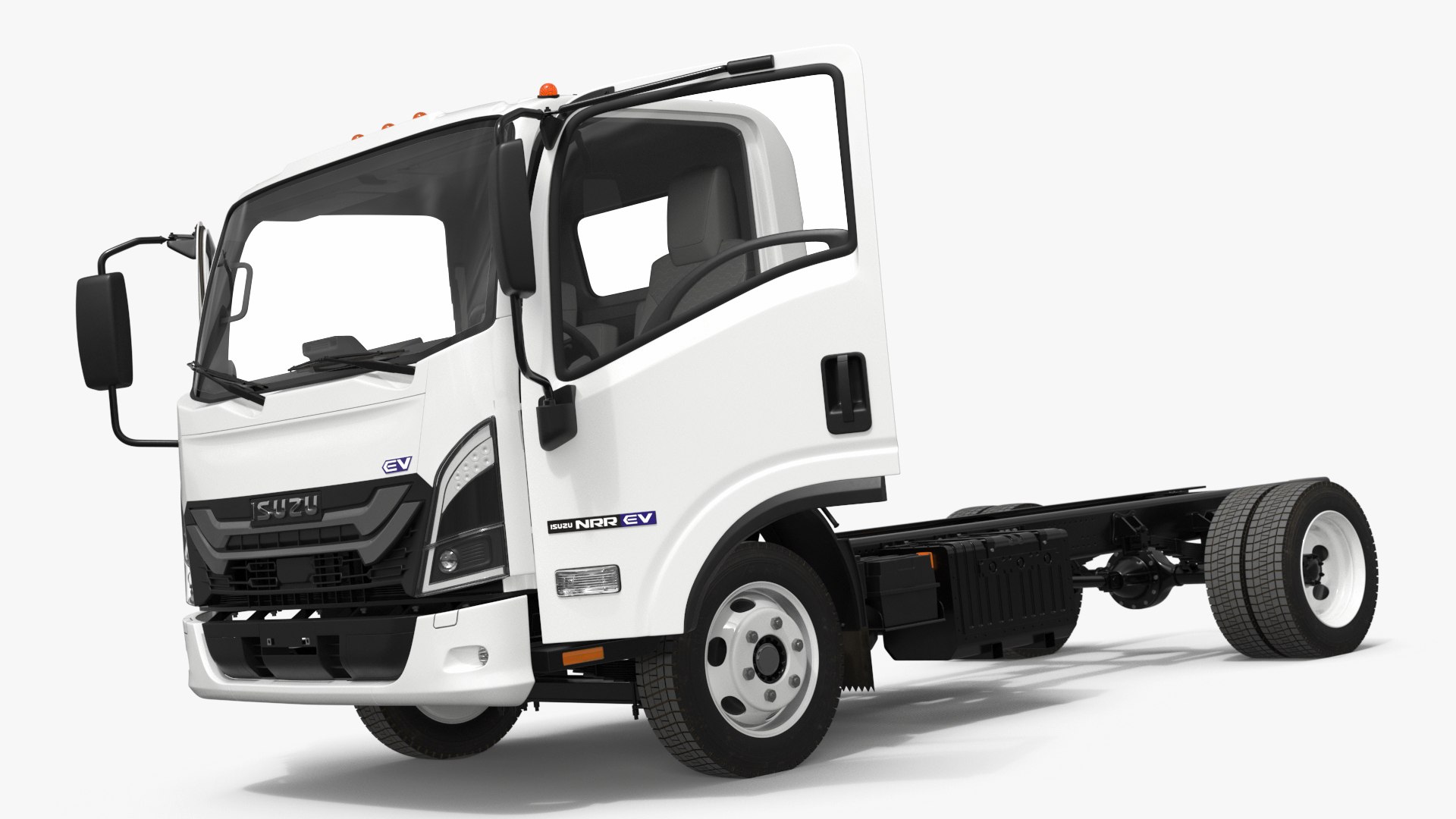 Isuzu NRR EV Truck 132 Inch 2025 Bodiless Rigged for Maya 3D model preview