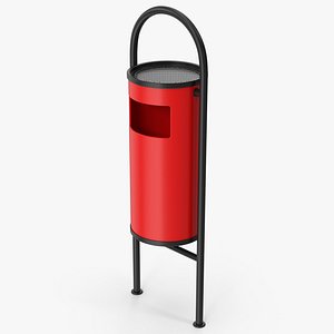 3D Trash And Ashtray Bin