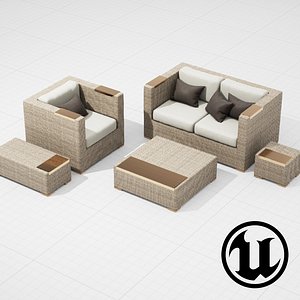 Patio Furniture 3 Set UE4