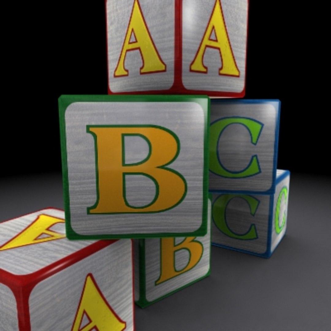 3ds max abc blocks toys