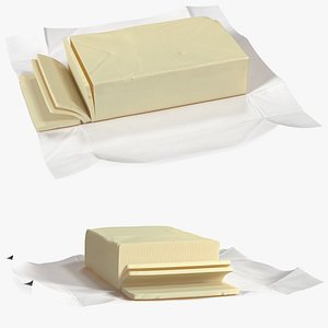 Sliced Butter in Open Foil Packaging