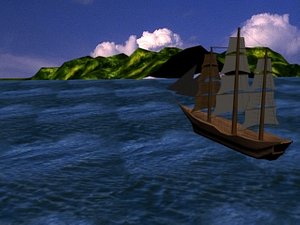 sails ship 3d model