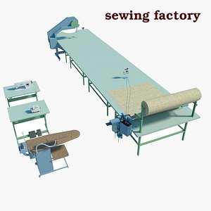 3D model Sewing factory