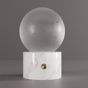 Japandi Marble Sphere Table Lamp - CGPBR Ready 3D model
