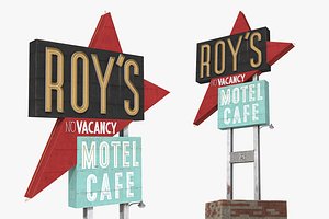 Roy's Motel Cafe Sign
