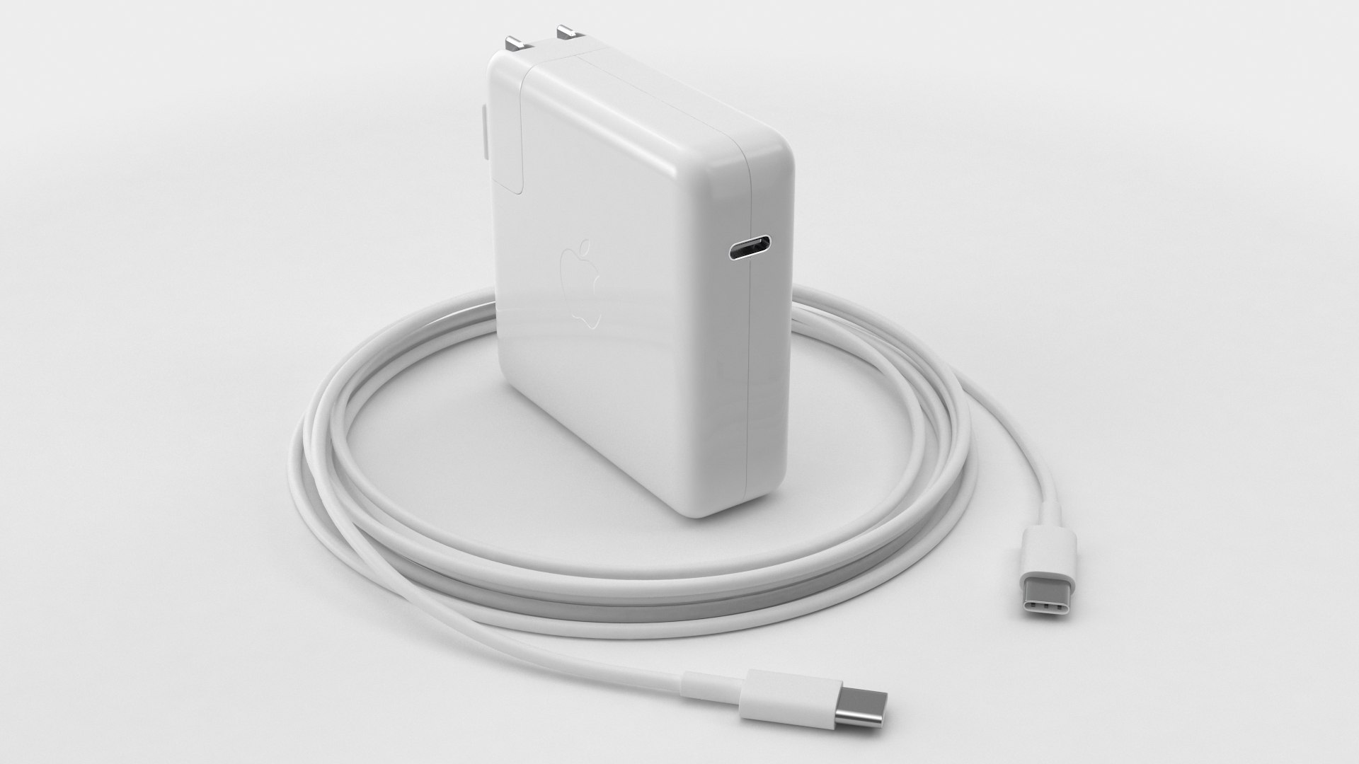 Apple 96W Type C Power Adapter with Cable 3D model preview