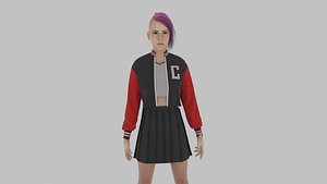 Varsity Woman 3D model