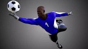 3D African Football Soccer GoalKeeper