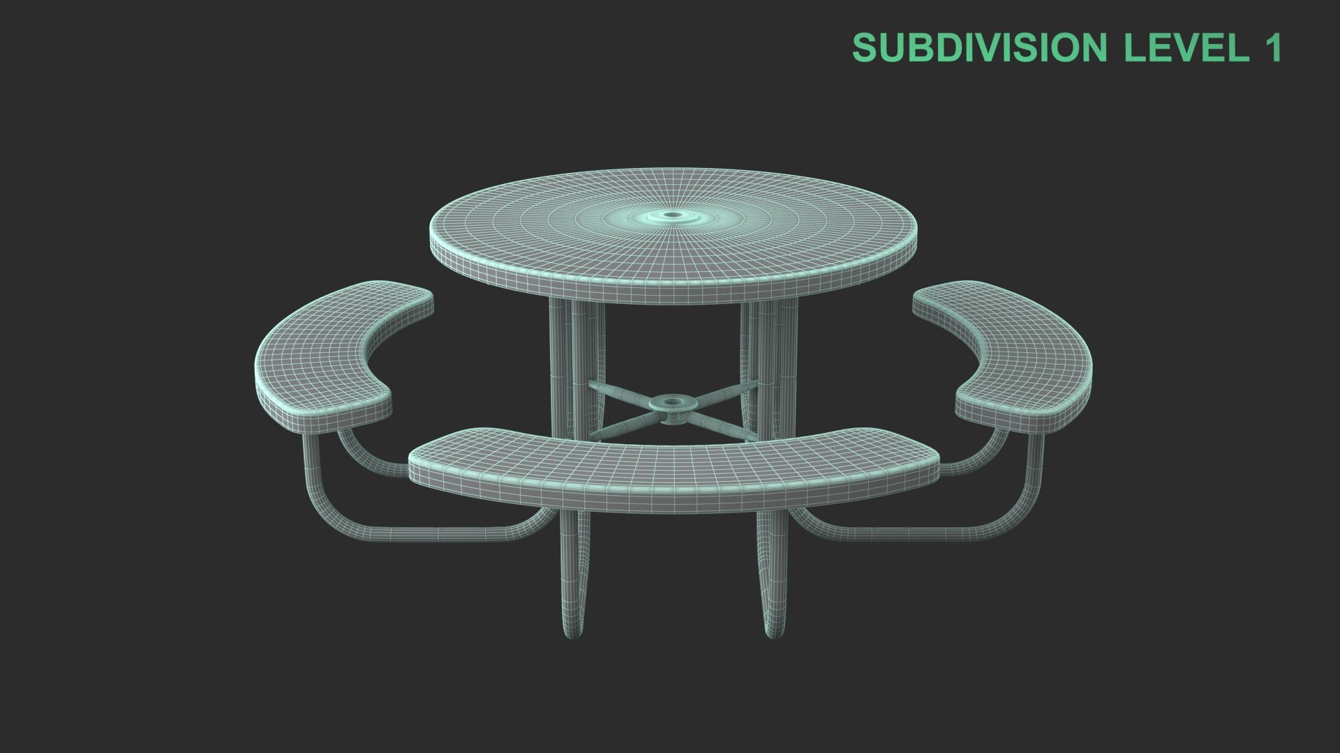 3D model Picnic Table https://p.turbosquid.com/ts-thumb/U9/oBxk8g/Sx/wireframe_0005/jpg/1754377561/1920x1080/fit_q87/efb962cf1ede158cbc93641c1a2343b7e6cff5c5/wireframe_0005.jpg