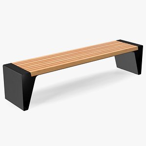 Modern Park Bench Black
