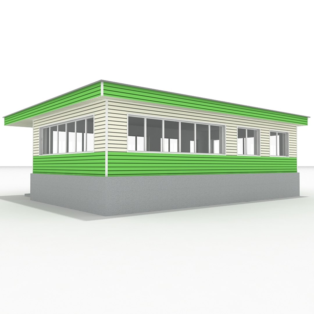 3d Guard Building 01 Model