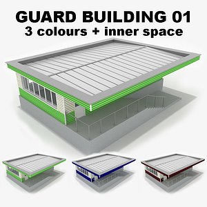 3d guard building 01 model