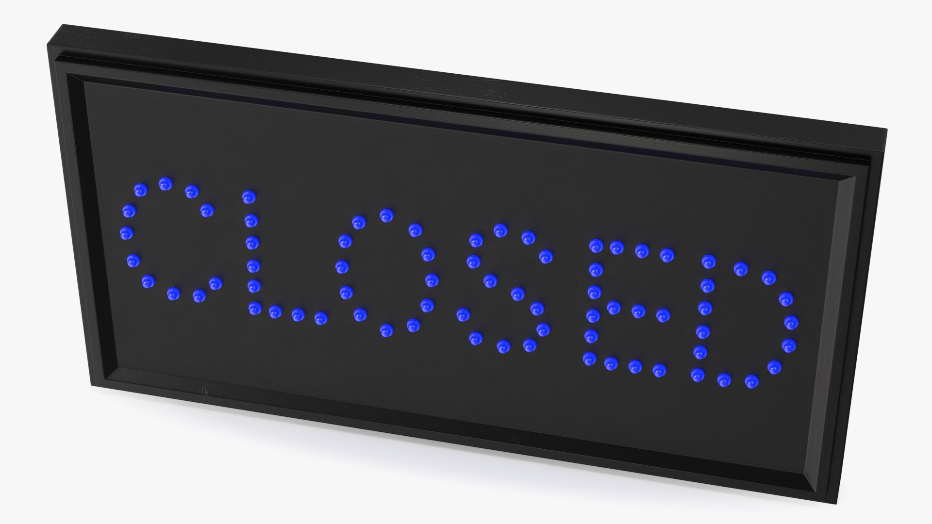 Classic Blue LED Sign Closed ON Model - TurboSquid 2105610