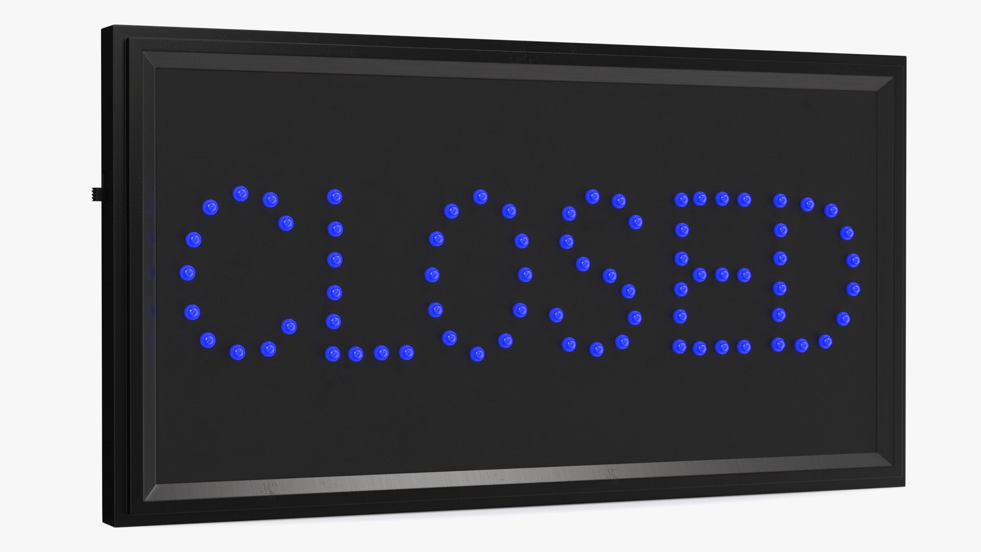 Classic Blue LED Sign Closed ON Model - TurboSquid 2105610