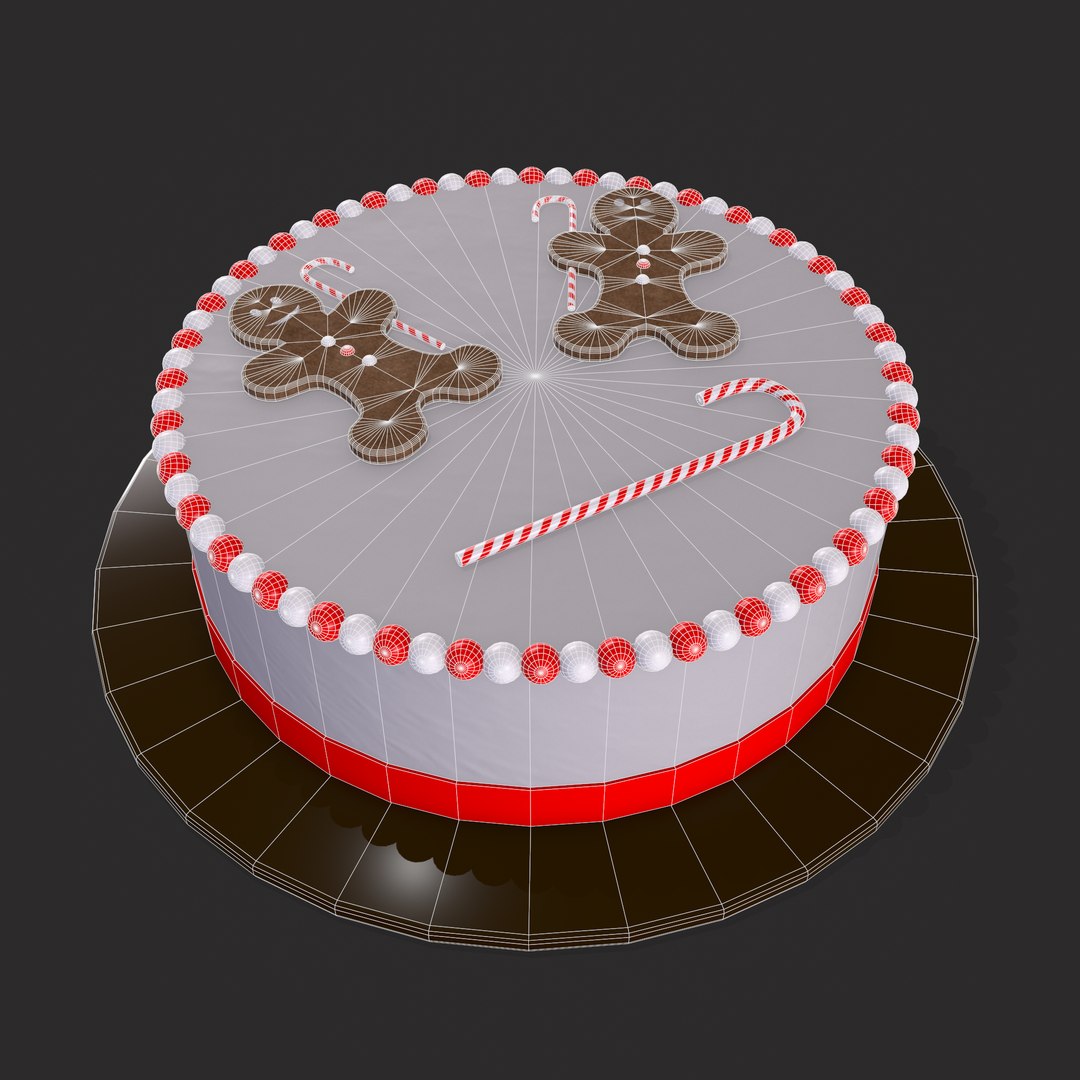 3D Gingerbread Man Cake - TurboSquid 1836082