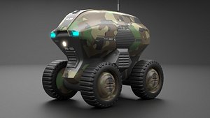 3D Military Sci-Fi Droid model