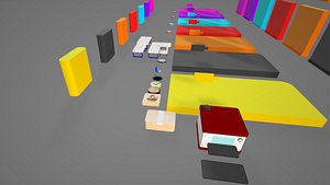 Hyper Casual modular Environment Props 3D model