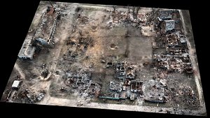ukraine war destroyed village terrain warzone sector scan model