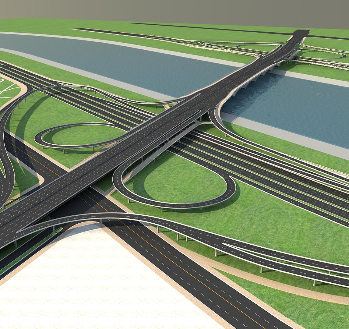 Highway Road Way 3d Max