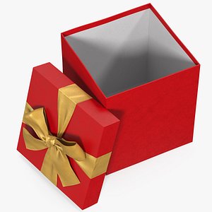 gift box open red model