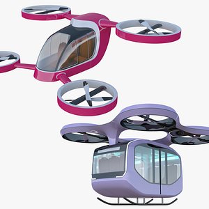 3D Generic passenger drones collection