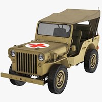Ambulance Army Willys jeep