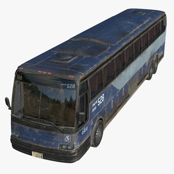 3D 3D Broken Bus Model