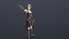 Modelo 3D de chica steampunk Low-poly