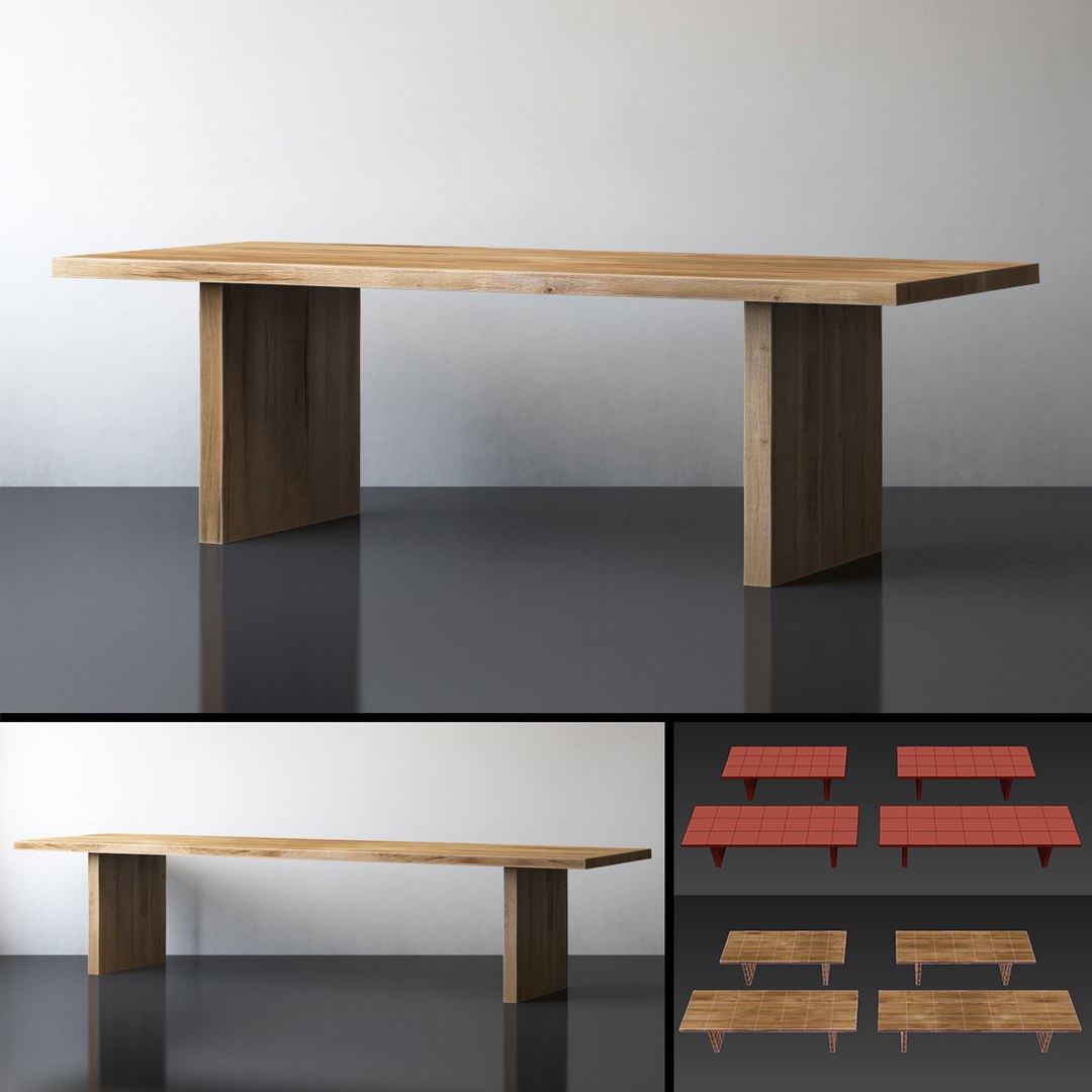 Reclaimed russian oak plank shop rectangular dining table